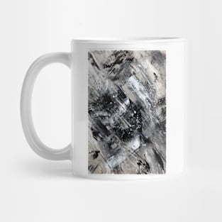 Brown and black abstract painting Mug